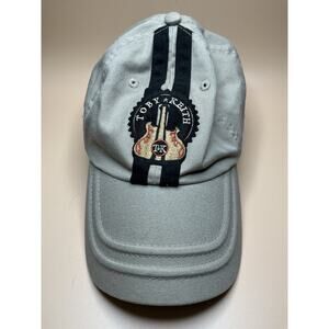 Toby Keith Ball Cap‎ Hat T&K Guitar Embroidery Beige Black Strip-New w/o Tags